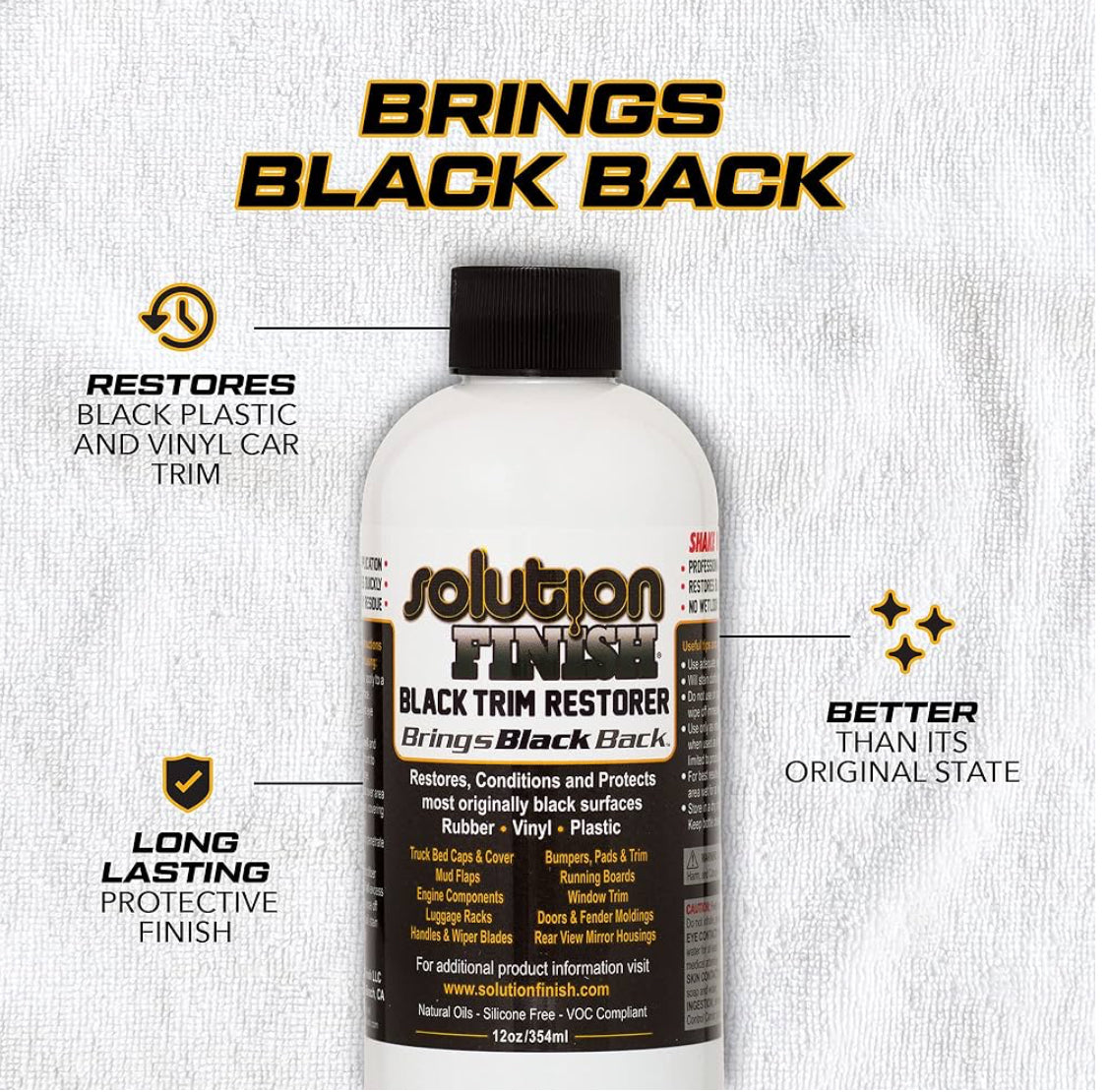 Black Plastic & Vinyl Trim Restorer