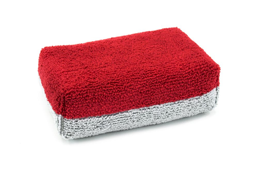 Thick [Saver Applicator Terry] Microfiber Coating Applicator Sponge with Plastic Barrier - 12 pack